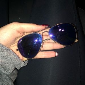 Purple ray ban aviators